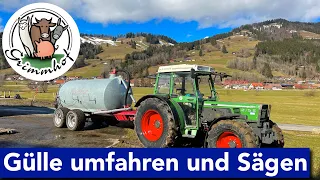 FarmVLOG#155 - Gülle umfahren und weiter Holz sägen