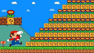 What if Mario have 999 item Blocks Fire Flowers in New Super Mario Bros. Wii? | Game Animation