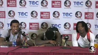 Jarrian Jones, Jammie Robinson and Syheim Brown Postgame Press Conference Florida