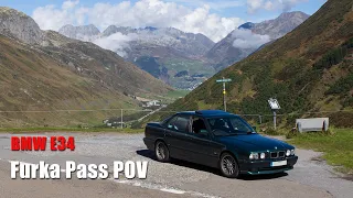 Furka Pass POV Drive - 1992 BMW E34 - 4K