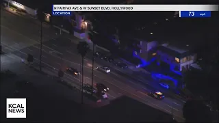 Reckless driver drives on the wrong side of the road during pursuit