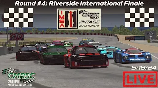 Live l Round 4 l Riverside International Finale l CMRSC IMSA Vintage Championship 2024