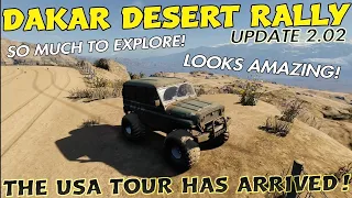 DAKAR DESERT RALLY - The USA TOUR DLC Has Arrived! So Much To Explore! - Update 2.02