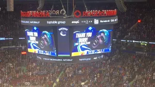 Vancouver Canucks: In-arena footage of the tribute to Alex Burrows