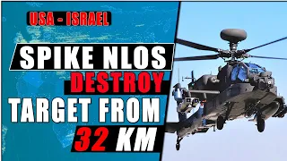 US AH-64 Apache armed with Spike NLOS missiles destroy target from 32 KM | GEOPOLITIKI