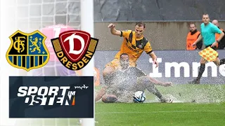 Spielabbruch nach Wasserflut - Dynamo Dresden gegen 1. FC Saarbrücken ohne Ergebnis | Sport im Osten