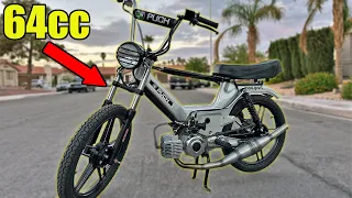 ULTIMATE MOPED BUILD FIRST START! Puch MAXI 64cc