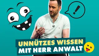 Unnützes Wissen und Gesetze mit Herr Anwalt 👨🏻‍🏫 | WISSTIHRNOCH?