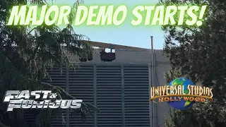 Major Demolition Commencing For Fast & Furious Coaster! | Universal Studios Hollywood!