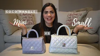 Chanel Coco Handle Mini vs Small Comparison, What Fits Inside