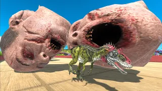 Dinosaurs Escape From Giant Head - Animal Revolt Battle Simulator