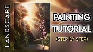 Painting a Glowing Sky with Light Rays (Step by Step Tutorial)