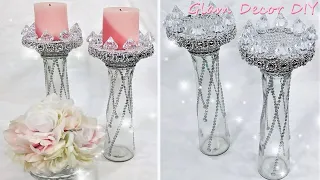 Dollar Tree DIY Glam Modern Candle Holders DIY Glam Room Decor Ideas