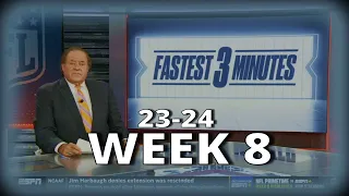 Chris Berman Fastest 3 Minutes | ESPN MNF 2023-24 Week 8 | RAIDERS vs LIONS