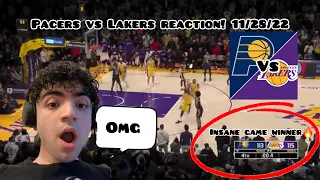 INSANE GAME WINNER! LOS ANGELES LAKERS VS INDIANA PACERS 11/28/22 FULL HIGHLIGHTS REACTION!