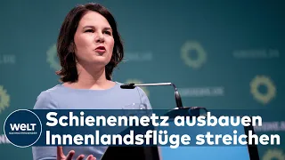 SCHIENENGIPFEL - ANNALENA BAERBOCK: "Im Mittelpunkt muss der Ausbau der Bahn stehen!" I WELT News