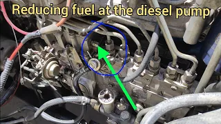 Reducing fuel at the diesel pump - 12 h-t engine fuel setting