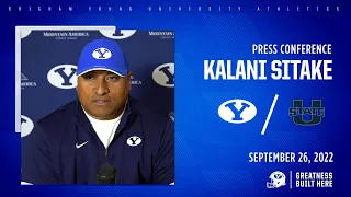 BYU Football | Press Briefing | Utah State | Kalani Sitake | September 26, 2022