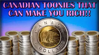 Top 10 Canadian Toonies Worth "BIG MONEY" - VALUABLE ERROR COINS IN YOUR POCKET CHANGE!!