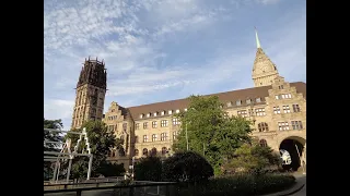 Duisburg 4K - Rathaus (Town Hall) and Salvatorkirche (Our Saviour Church)