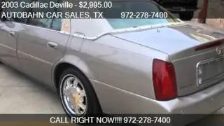 2003 Cadillac Deville Sedan - for sale in Garland, TX 75043