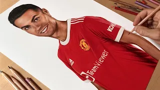 Drawing Cristiano Ronaldo (Manchester United) • Time Lapse