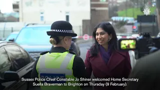 Suella Braverman visits Sussex Police.
