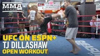 UFC Brooklyn: T.J. Dillashaw Open Workout Highlights - MMA Fighting