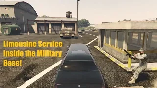 GTA Online | Ms. Agatha Baker's Limousine Service inside Military Base! | Dumb driver