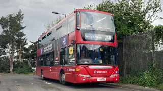 FRV. Stagecoach Route 248 Romford Market to Cranham. Scania Omnicity N230UD 15001 (LX58 CDV)