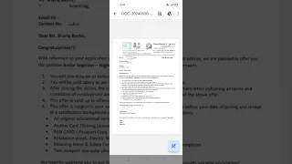 My First Job Offer Letter 😍❤️