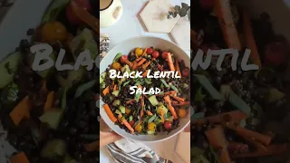 Black Lentil Salad Recipe 💚 #shorts #recipes