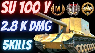 SU 100 Y || Tier 6 Soviet Premium Tank Destroyer || 2.8 K Damage || 5 Kills || World Of Tanks