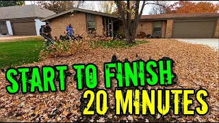 super satisfying leaf clean up - start to finish leaf clean up - fall setup - billy goat leaf vacuum