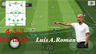 PES 2022 Mobile || Luis A.Roman 4-3-3 tiki taka 🧠😱