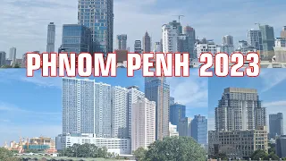 [4K] Amazing Phnom Penh City Cambodia 2023 Video High Rise Skyscraper, Building & Skyline