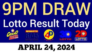 Lotto Result Today 9pm Draw April 24, 2024 Swertres Ez2 PCSO Live Result