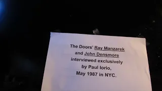 Ray Manzarek and John Densmore of The Doors interviewed by paul iorio, May 1987, in NYC.