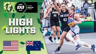USA v New Zealand | Women | Highlights | Crelan FIBA 3x3 World Cup 2022