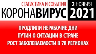 2 ноября 2021: статистика коронавируса в России на сегодня