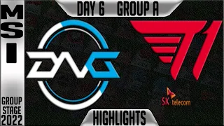 DFM vs T1 Highlights | MSI 2022 Day 6 Group A | Detonation FocusMe vs T1