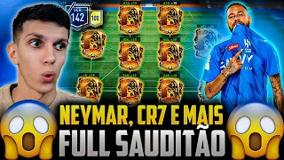 NEYMAR, CR7 & MAIS🔥 MONTEI UM MEGA TIME ABSURDO DA LIGA SAUDITA😱 *INCRÍVEL* FIFA MOBILE 23