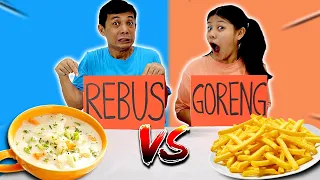 TANTANGAN MAKAN REBUS VS GORENG ! BAKSO DAN MIE INSTAN ENAK MANA ? Challenge Lucu | CnX Adventurers