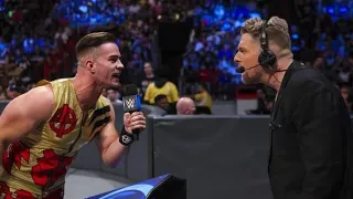 Austin theory slaps pat McAfee in the face wwe smackdown March 4 ,,2022