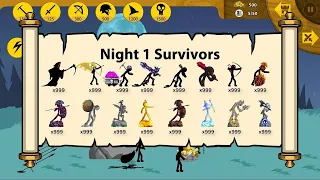 NIGHT 1 SURVIORS NEW UPDATE FULL x999 ARMY ITEMS - HACK STICK WAR LEGACY