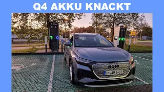 Kalter Audi Q4 40 etron Akku knackt am HPC - und die Ladeleistung?