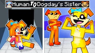 From HUMAN to DOGDAY'S SISTER in Minecraft!