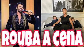 Gusttavo Lima rouba a cena em publicação de Andressa Suita com os filhos😍