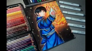 Drawing Roy Mustang from Full metal alchemist (Speed drawing)