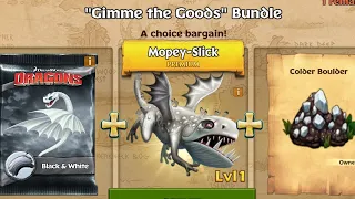 BLACK & WHITE PACK + MOPEY-SLICK Premium Dragon + Colder Boulder || Dragons: Rise of Berk